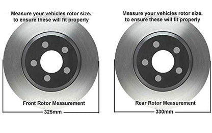 Detroit Axle - Brake Kit for Ford Explorer Flex Taurus Lincoln MKS - size: 8PR2200002V4/kit