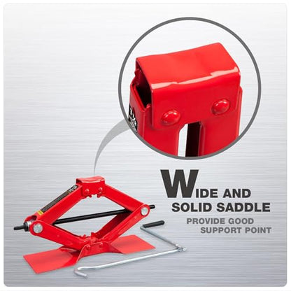 BIG RED T10152 Torin Steel Scissor Lift Jack Car Kit, 1.5 Ton (3,000 lb) Capacity, Red (Pack of 4) - size: 3000 lbs (Pack of 4)