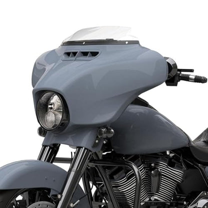 HR3 Gunship Gray Batwing Outer Fairing Body + Vent Trim Compatible with 2018 CVO Street Glide FLHXSE 2022 Street Glide ST FLHXST Special FLHXS Ultra Limited FLHTK - color: Gunship Gray