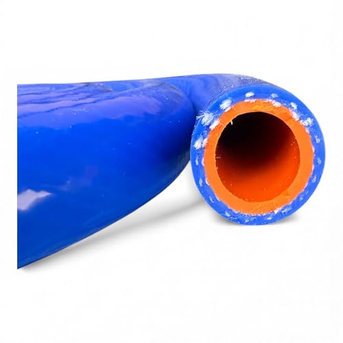 5/8" Silicone Heater Hose 5ft Roll – High-Temperature, Flexible, Durable, Multi-Purpose Automotive & Industrial Hose – Blue/Orange