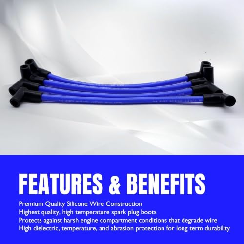 4 Pcs Spark Plug Wire 6" Replace 18-8816-1 ZF478V - style: ZF478V