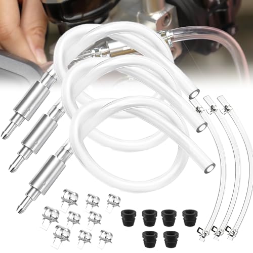Brake Bleeder Hose, 2025 New One Way Check Valve Tube Bleeding Tool Kit for Car Motorcyle Clutch - Universal Hydraulic Brake Fluid Bleeder with Complete Kit (3 Set) - color: 3 Set