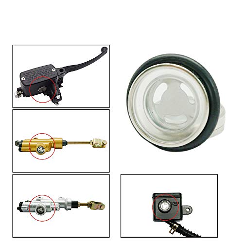 2 Sets 18mm Sight Glass Lens Gasket Repair Kit Motorcycle Front Rear Brake Clutch Master Cylinder
