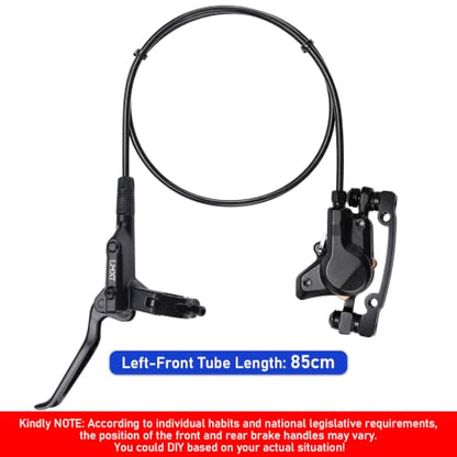 TOBWOLF Front Left Dual Piston Hydraulic Disc Brake Kit with 160mm Rotor - color: 85cm Front Left Hydraulic Brakes - Dual Piston