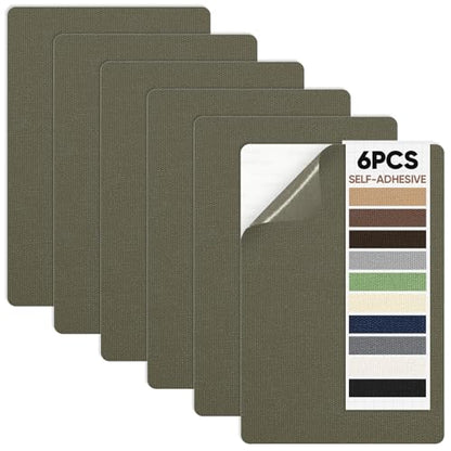 Canvas Repair Patch 5.5 x 8 Inches 6Pcs Self-Adhesive Waterproof Canvas Patch Kit for Repairing Tents,Sofas,Boat Covers,Camping Chair,Awnings,Car Seats.（Army Green） - color: Army Green, size: 5.5"×8"