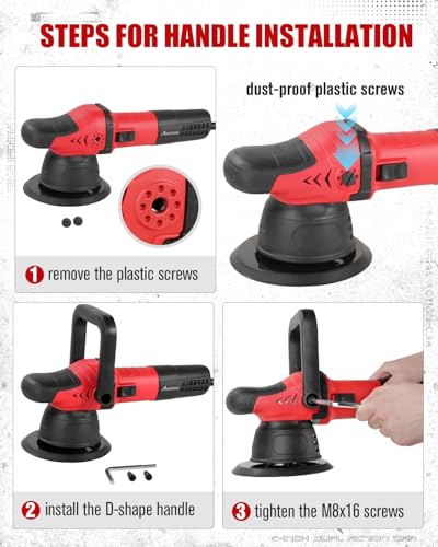 AVID POWER 6" Dual Action Car Buffer Polisher 6-Speed Orbital Polisher Kit