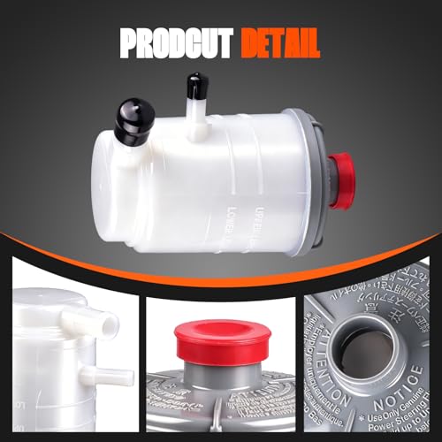 603-952 Power Steering Reservoir/Tank with Cap for Honda Odyssey 2005-2010 V6 3.5L Replaces#53701-SHJ-A02 53701SHJA02 - size: 603-952