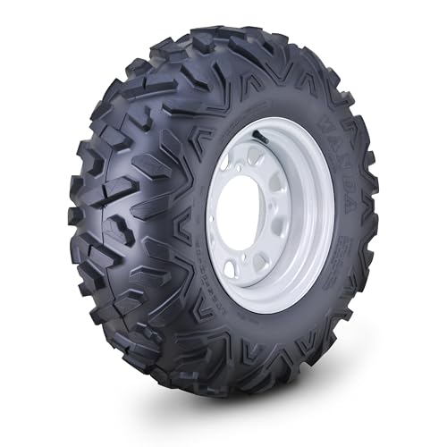 WANDA ATV Tire and Wheel Set 25x8-12 25x10-12 on 4x156mm PCD 4+3 Silver Rim - size: 4x156mm 4+3 wheel