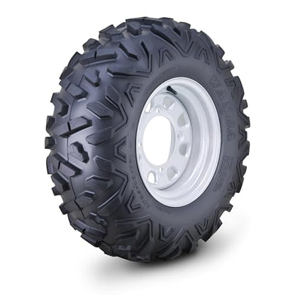 WANDA ATV Tire and Wheel Set 25x8-12 25x10-12 on 4x156mm PCD 4+3 Silver Rim - size: 4x156mm 4+3 wheel