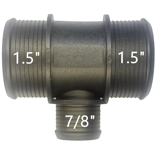 1.5"-1.5"-7/8",Coolant Hose Connector Tee,Radiator Water Pipe 3-Way Fiiting