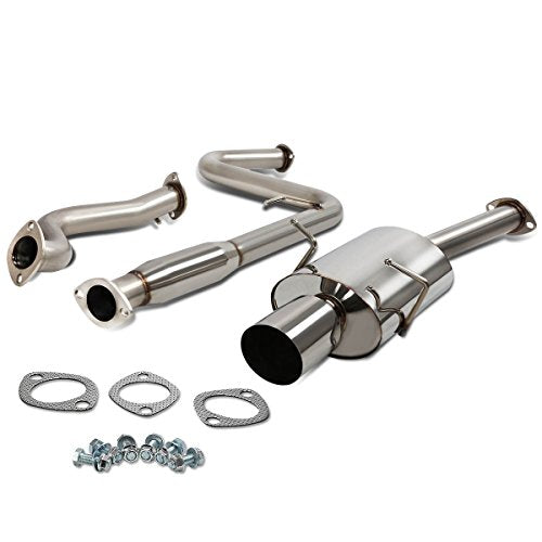 Auto Dynasty 4" Oval Catback Exhaust System For 2005-2010 Chevy Cobalt - color: Round Tip