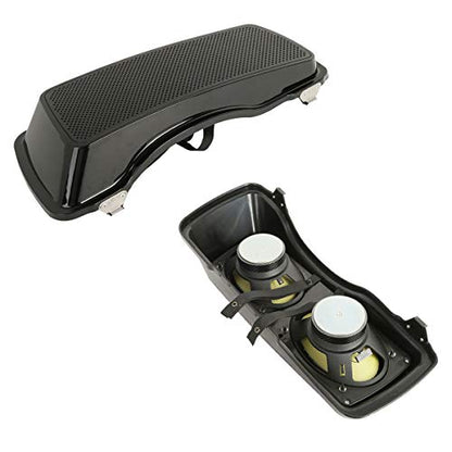 XMT-MOTO Hard Saddlebag Lids W/Dual 6"x9" Speakers Fit for Harley Touring - style: Black Dual 6x9 Speaker Saddlebag Lids (94-13)