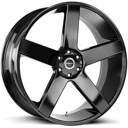 STRADA PERFETTO Custom Wheel - 24x10, 24 Offset, 6x139.7 Bolt Pattern, 87.1mm Hub - Gloss Black Rim