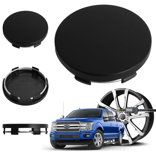2.6Inch 65MM Wheel Center Caps for Ford Expedition Explorer Ranger F150 Rim Hub Caps FL34 1A096, Pack of 4 (Matte Black, Outer 65MM, Inner 61MM) - color: Matte Black, size: Outer 65MM , Inner 61MM