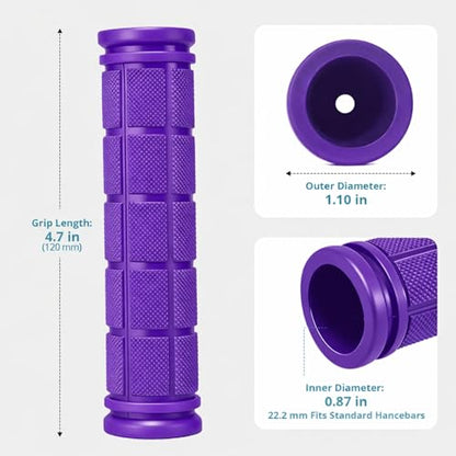 CHUNZEXI 4 PCS Rubber Bike Handlebar Grips - color: Purple