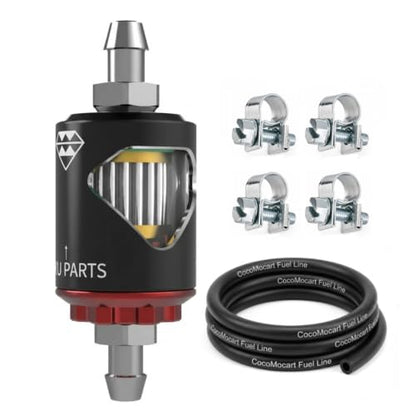 1/4 inch 8mm Fuel Filter Inline with Clear View Glass Gas Hose