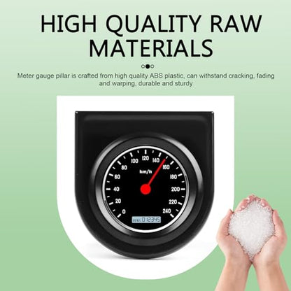 Single Gauge Mounting Panel, 2 Inch Single Hole Gauge Pod, Meter Gauge Mounting Bracket Pod, Pillar Mount Pod Holder Car Accessories, for Auto, Truck, Boat