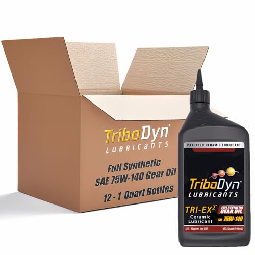 Tri-Ex2 Ceramic Full Synthetic 75W-140 Gear Oil - 12 Quart Case - color: 75W-140, size: 12 Quart Case