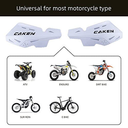 Universal Hand Guards for 7/8" 22mm 1 1/8" 28mm Bar - color: White