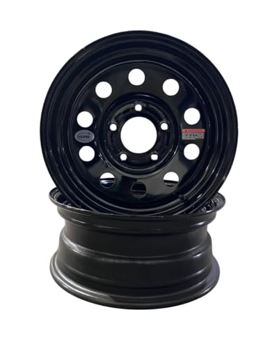 Taskmaster Vesper 2-Pack 15x6 5x5 Steel Black Modular Trailer Wheel Rim
