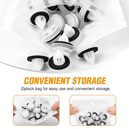 GOOACC 50Pcs Door Trim Panel Clip with Sealer - color: 50Pcs 9mm Clips
