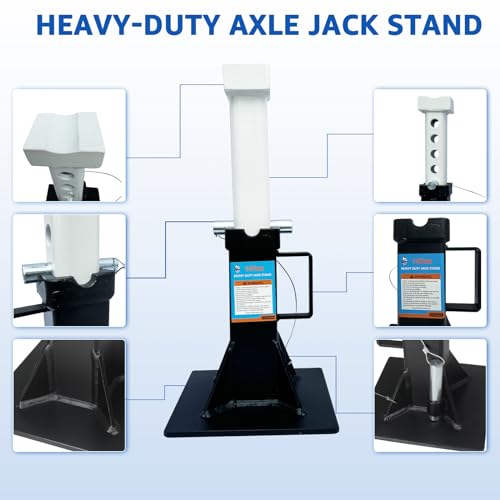 HKTE 14 Ton Jack Stands, 12-17.7 in, for Trucks and SUVs, 2 Pack - color: JACK STANDS 28000LB