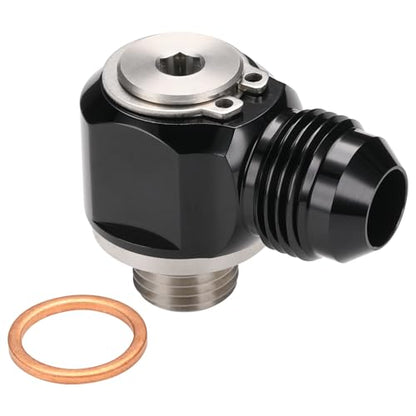 8AN Male Flare Banjo to M14x1.5 Stainless Steel Banjo Bolt Assembly Fitting Adapter Black - size: 8AN to M14x1.5