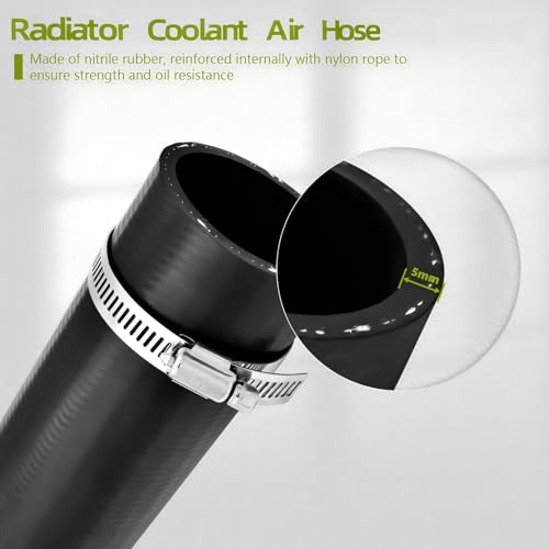 2" ID 90 Degree Coolant Radiator Hose, 5.9” Leg Length, Heavy-Duty 3-Ply Reinforced Silicone Elbow Coupler Hose for Turbo Intake, Cooling System, Marine & Industrial Use - style: 90 Degree