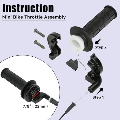 Mini Bike Throttle Assembly Brake Lever Kit for CT200U CT100U - color: Black
