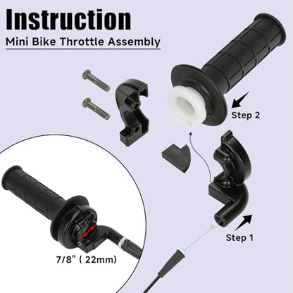 Mini Bike Throttle Assembly Brake Lever Kit for CT200U CT100U - color: Black