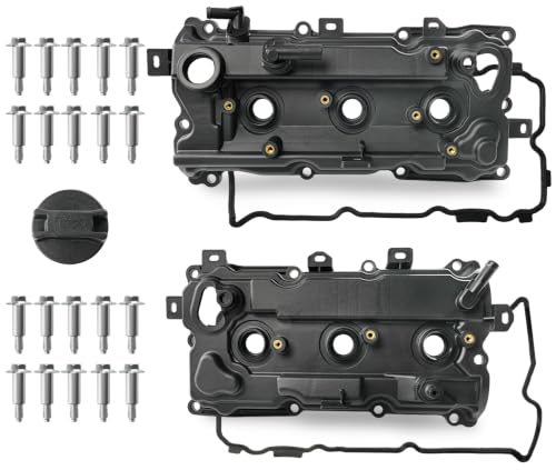 Engine Valve Cover with Gasket & Bolts & Oil Filler Cap Compatible with 2007-2015 Nissan Altima Murano Quest Pathfinder Infiniti QX60 JX35 3.5L Replace 13264-JP01A 13264-JP01B 264-996