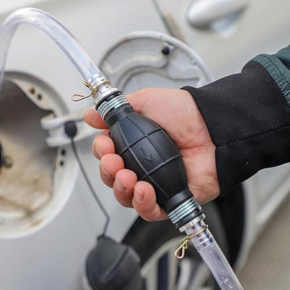 Gas Siphon Pump, Hand Siphon Pump for Gasoline Transfer Manual Siphon Pump for Water Fish Tank, Fuel Siphon Pump for Gasoline. (Gas Siphon Hose Included)