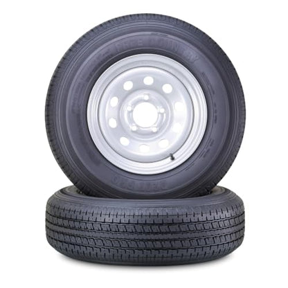 FREE COUNTRY 2 Trailer Tire Wheel ST205/75R14 10PR E 109M 5X4.5 Silver Mod