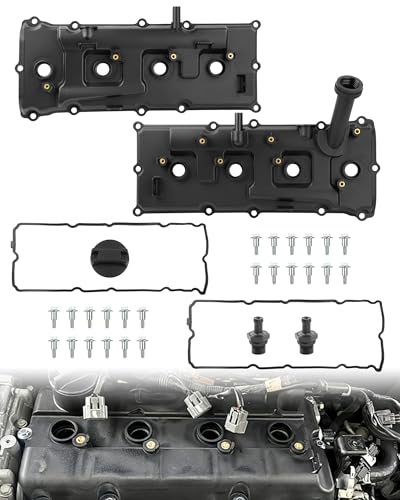 Engine Valve Cover w/Gasket, Bolts, Oil Cap for Select Ni-ssan 5.6L Models - size: 13264-ZE01A, 13264-ZE00A