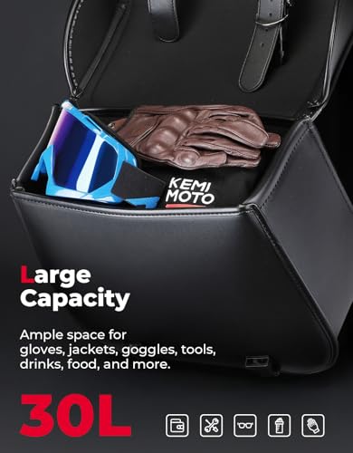 KEMIMOTO Motorcycle Saddlebags 30L Large Capacity Universal Saddle Bags