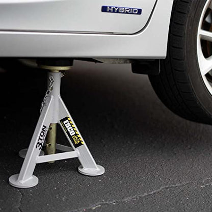 ESCO 10498 Jack Stand, 3 Ton Capacity, Silver, 21.5"
