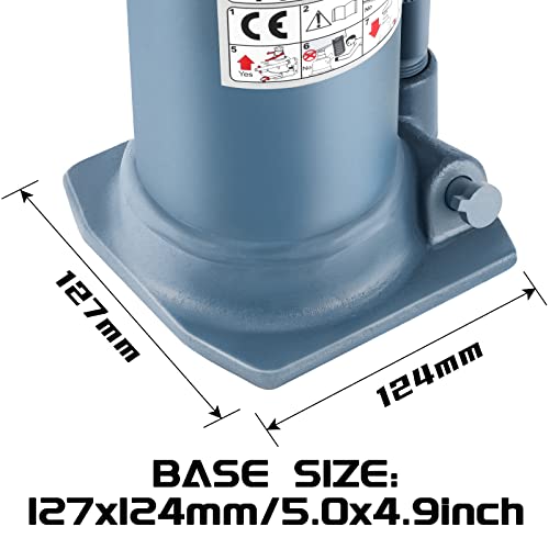BAOSHISHAN 4 Ton Double Ram Bottle Jack 10.43" to 24" Lift Range - size: 4 Ton (High Lift)
