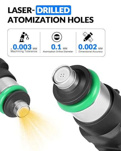 0280158028 Upgraded Fuel Injectors Fits For:-Dodge Journey Challenger 2009-2010 3.5L, Charger Avenger Stratus, For:-Chrysler Sebring 300 Pacifica Town & Country 2.7L 3.5L 4.0L (6 PCS) - size: 0280158028(6)