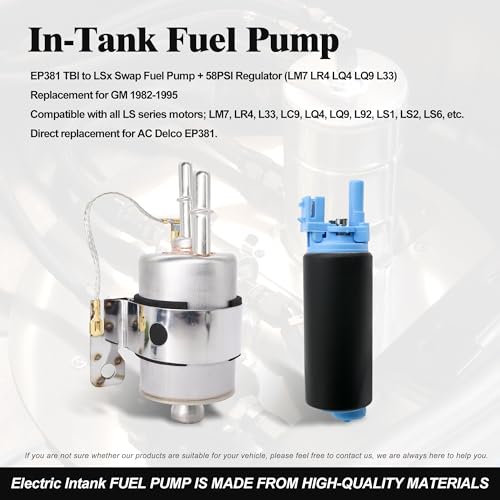 EP381 Fuel Pump TBI to LSX Swap with Fuel Pressure 58PSI Regulator - style: EP381 with Regulator