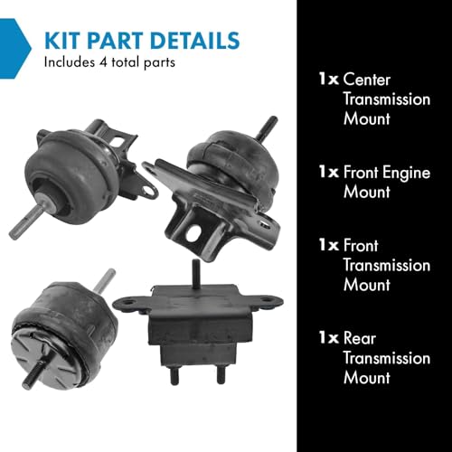 TRQ Engine & Automatic Transmission Kit Set of 4 - style: MTA36696