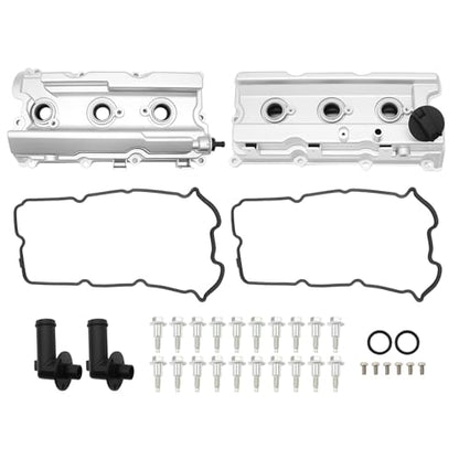Aluminum Valve Cover Compatible with Pathfinder Frontier NV1500 NV2500 4.0L - color: Silver