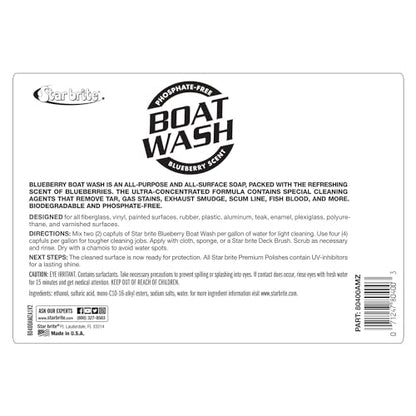 STAR BRITE Concentrated Boat Wash, Heavy-Duty, Non-Streak, Blueberry Scent - style: 128 OZ Wash