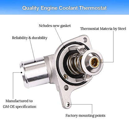 1511057 Thermostat Housing Compatible with Chevy GMC Hummer Camaro Corvette - size: 15-11057