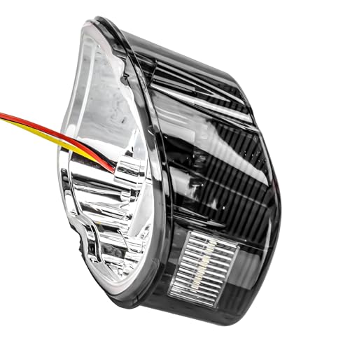 Eagle Lights Strobing LED Brake Light for Harley Davidson Motorcycles with Bottom License Plate Window - Smoked - color: Smoked with Bottom License Plate Window