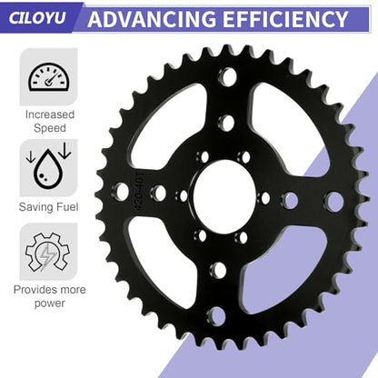 Mini Bike Sprocket 40T 40mm Bore with 420 Chain for CT100U CT200U - color: Black