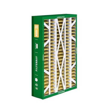 Filterbuy 14.5x27x5 Air Filter MERV 11 Pet & Allergy Defense (2-Pack) - size: 14.5x27x5