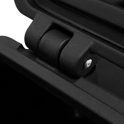 XMT-MOTO ATV Rear Passenger Backrest Seat Rack Cargo Storage Helmet Trunk Box Luggage 96L Black