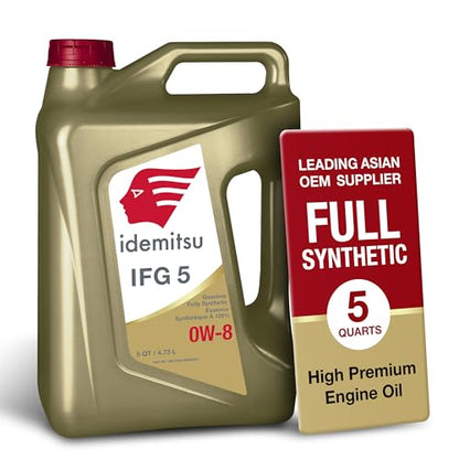 Idemitsu IFG 5 0W-8 Full Synthetic Engine Oil – 5 Quart - size: 5 Quart