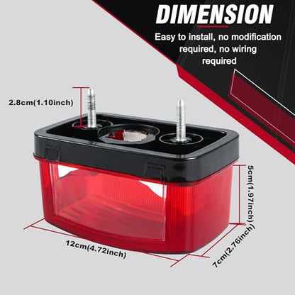 Waterproof Taillight Housing Tail light Lens Cover Compatible with Yamaha Big Bear 400/Grizzly 660 350/Kodiak 400/Rhino 660 700,Rear Light Lens OEM: 5KM-84710-01-00,5KM-8472C-10-00 (Red)