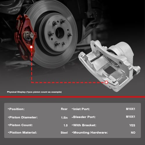 MOTOREVO Rear Brake Caliper Compatible with Chevy Impala 2011-2013 - color: Rear, size: 60-Impala 2011-2013 Rear